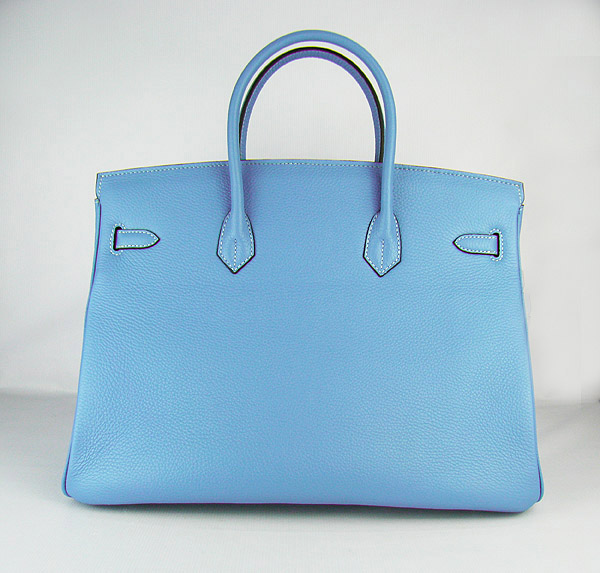 Replica Hermes Birkin 40CM Togo Bag Light Blue 6099 Online - Click Image to Close